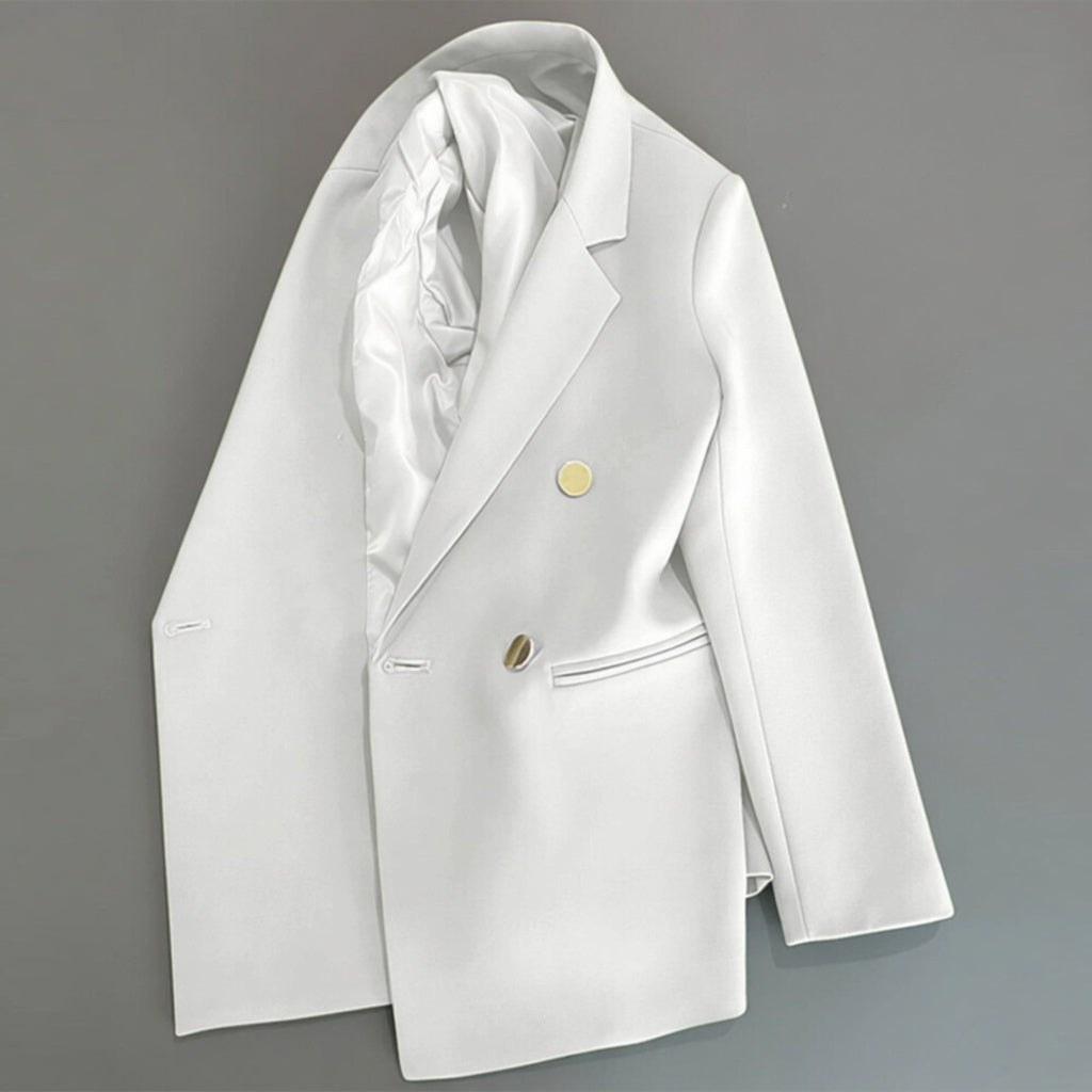 Blazer Cruzado de Corte Slim — Elegancia Estructurada