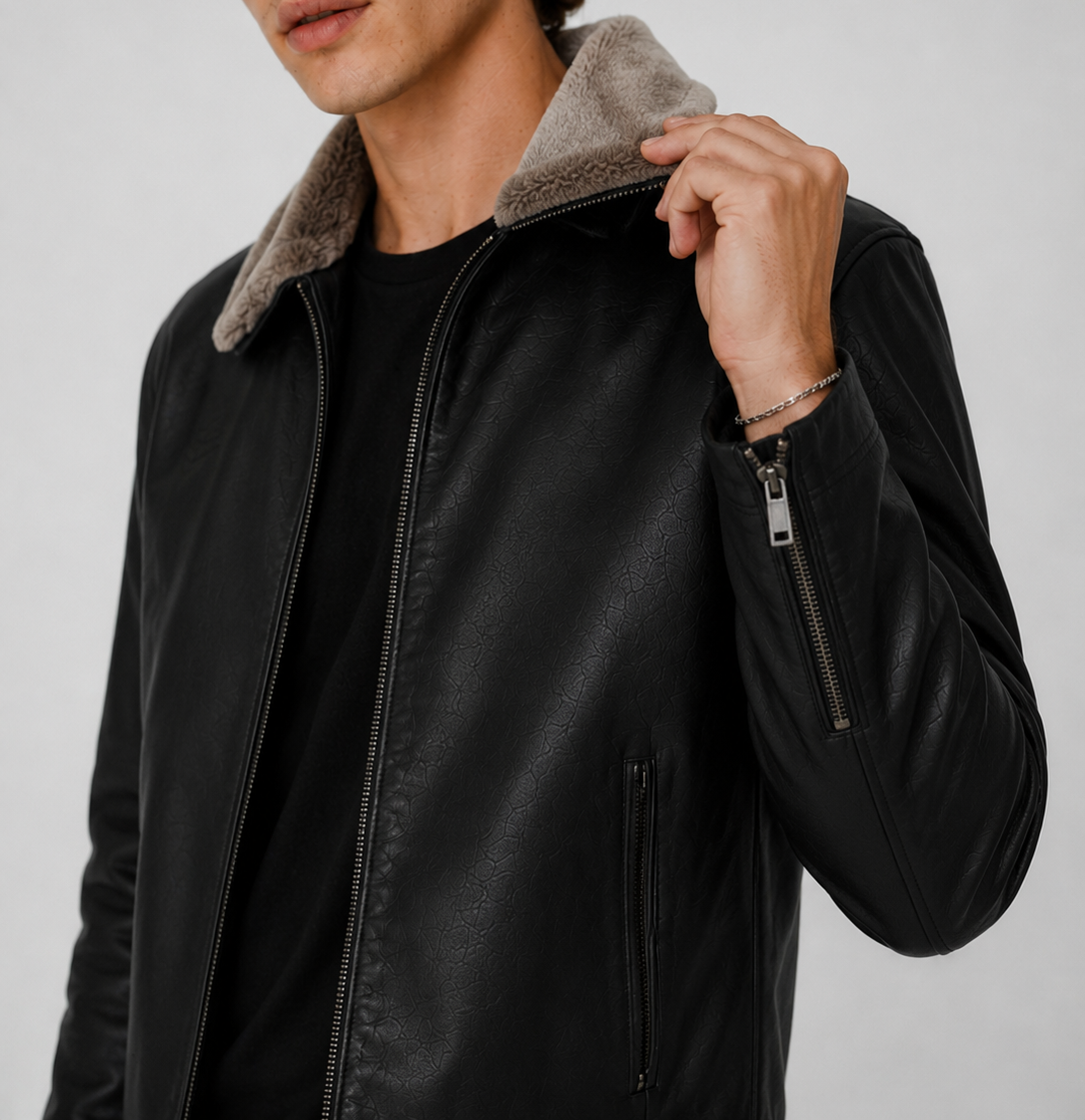 Chaqueta Aviador Heritage | Cuello de Pelo Sintético y Estética Atemporal