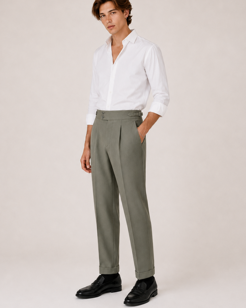 Pantalón de Sastrería de Tiro Alto — Corte Elegante y Caída Fluida