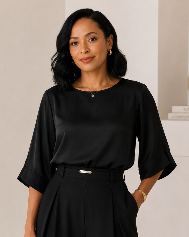 Blusa Satin Évora – Soft Luxury