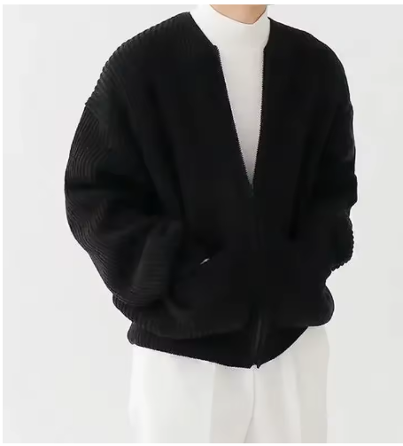 Cárdigan Slim para Hombre con Cremallera – Estilo Otoño/Invierno