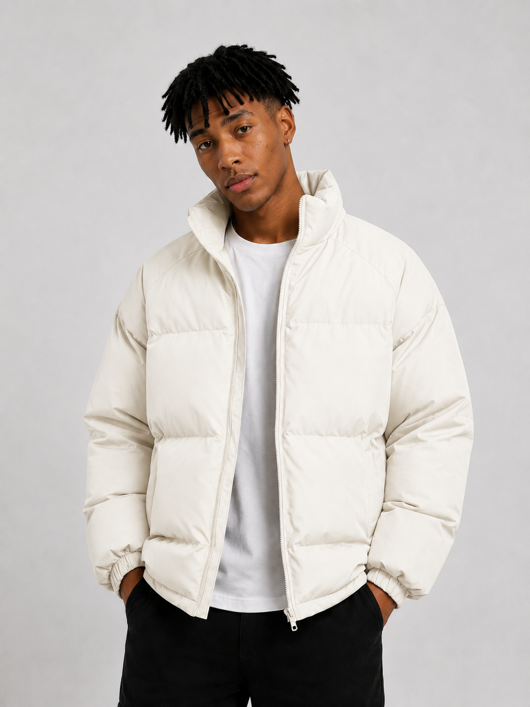 Chaqueta Puffer Minimal | Abrigo Acolchado de Invierno