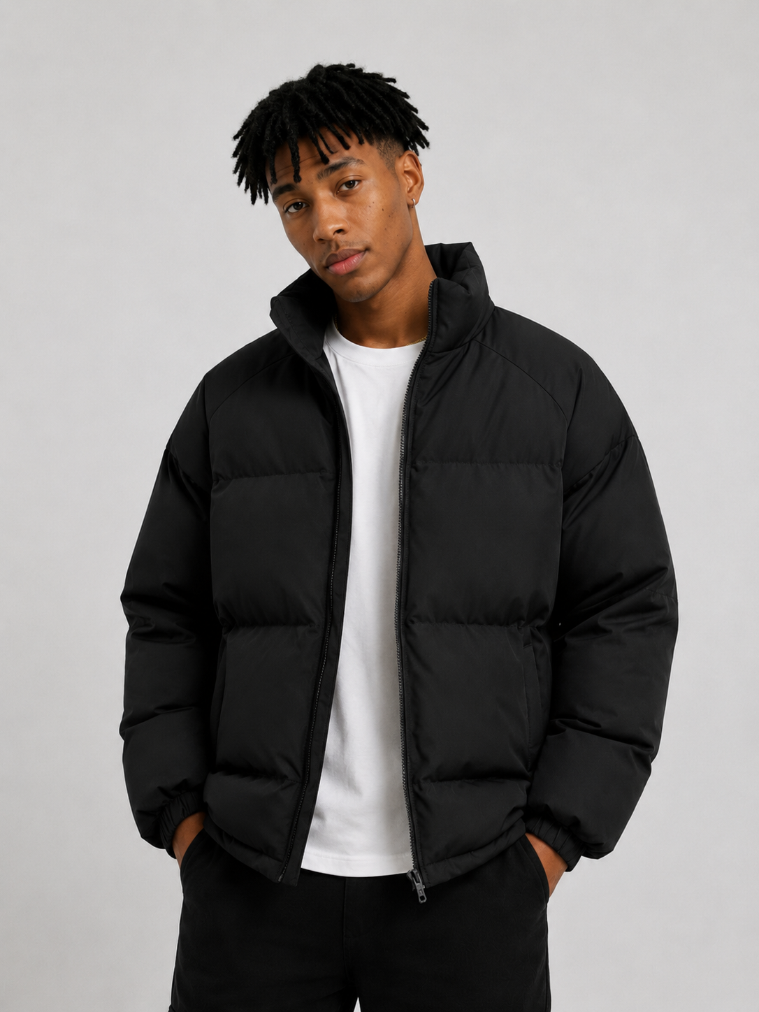 Chaqueta Puffer Minimal | Abrigo Acolchado de Invierno
