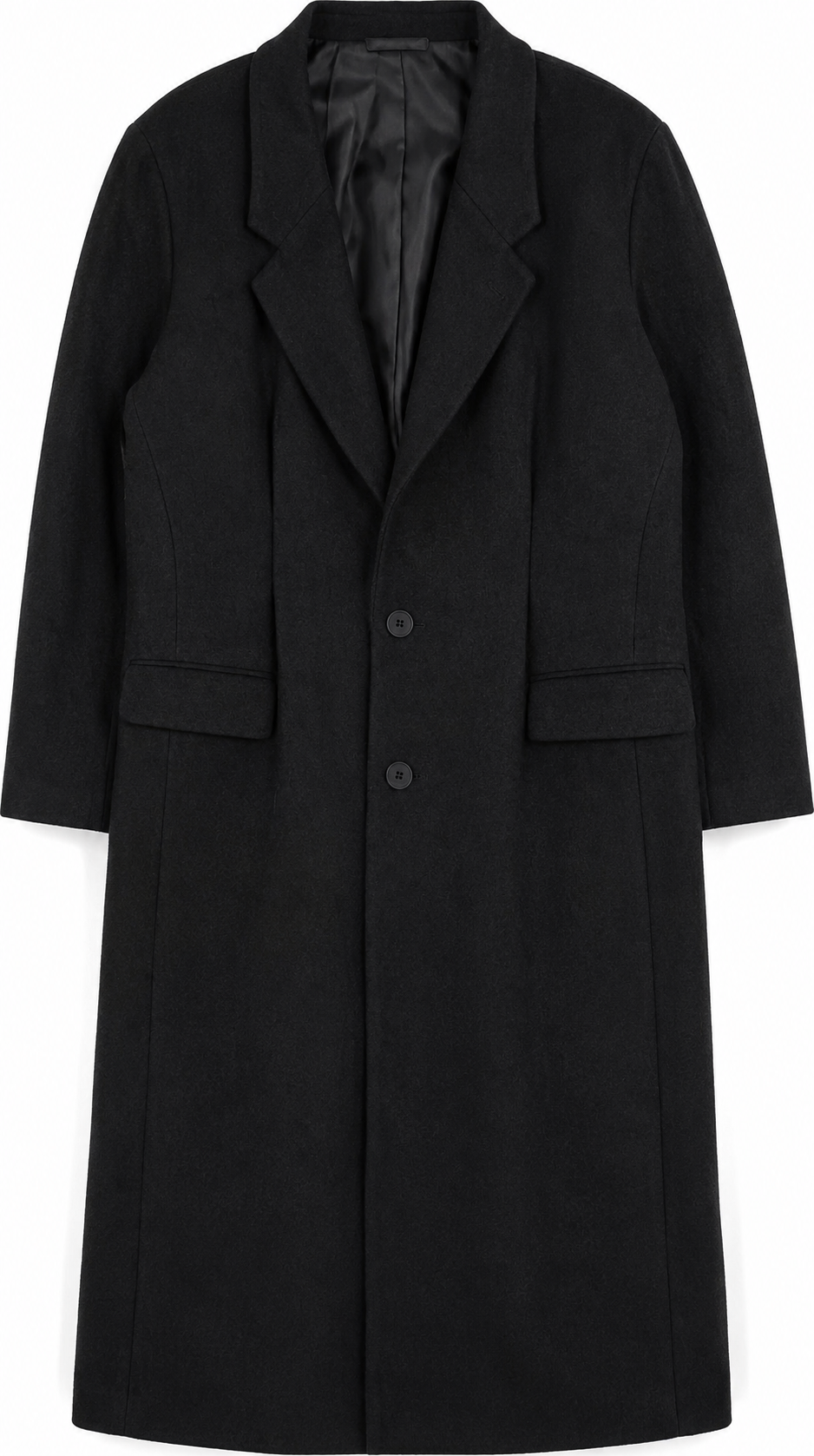 Abrigo X-Long Noir Prestige | Silueta Imponente y Minimalismo