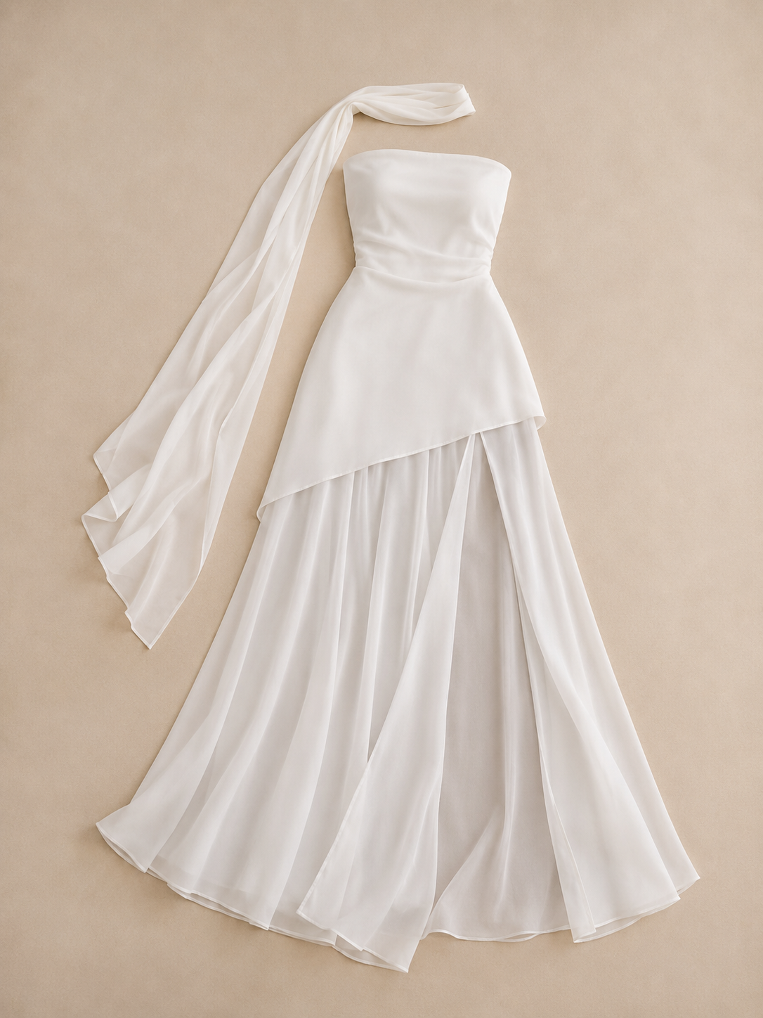 Vestido Largo Asimétrico Elegante — Estilo Riviera