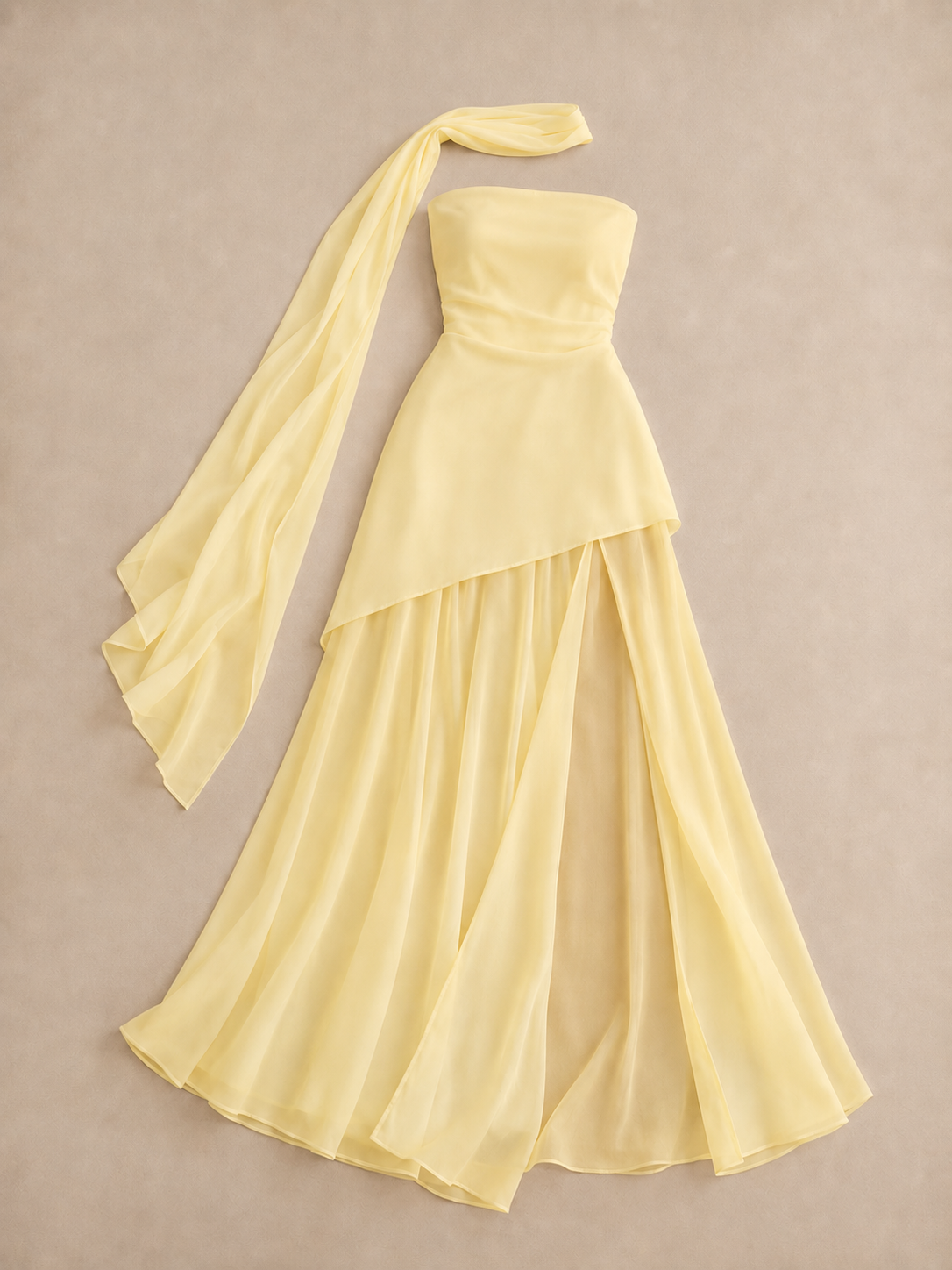 Vestido Largo Asimétrico Elegante — Estilo Riviera