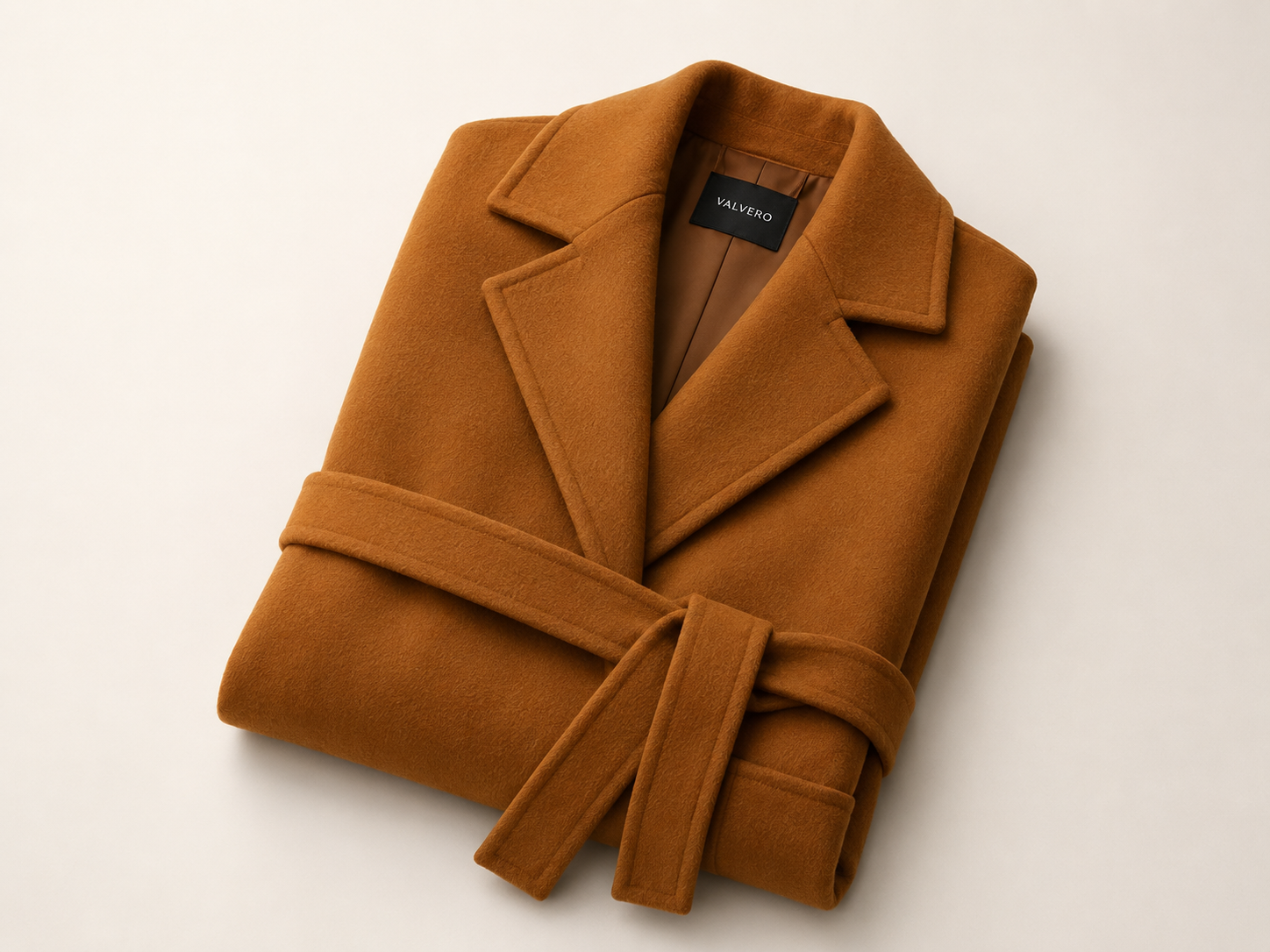 Abrigo Doble Faz en Lana y Cashmere – Silueta Cinturada
