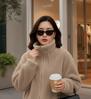 Chaqueta Ligera de Coral Fleece para Mujer – Suave, Cálida y Casual