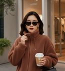 Chaqueta Ligera de Coral Fleece para Mujer – Suave, Cálida y Casual