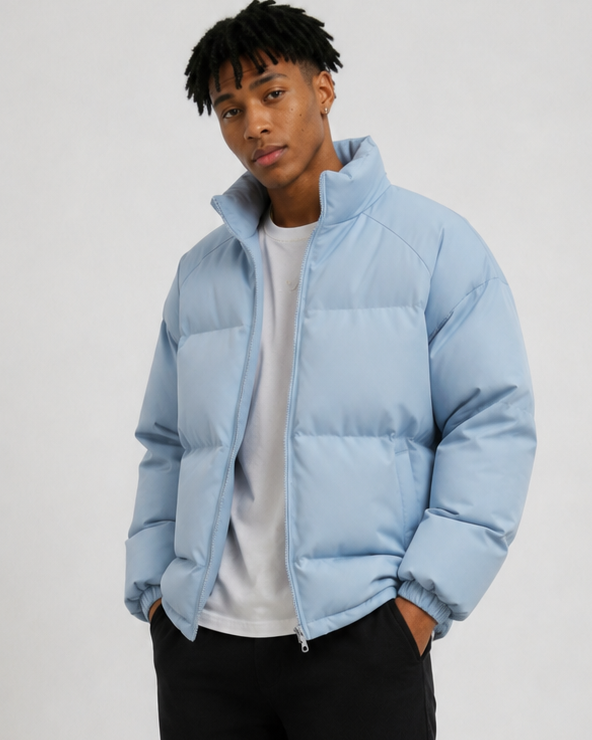 Chaqueta Puffer Minimal | Abrigo Acolchado de Invierno