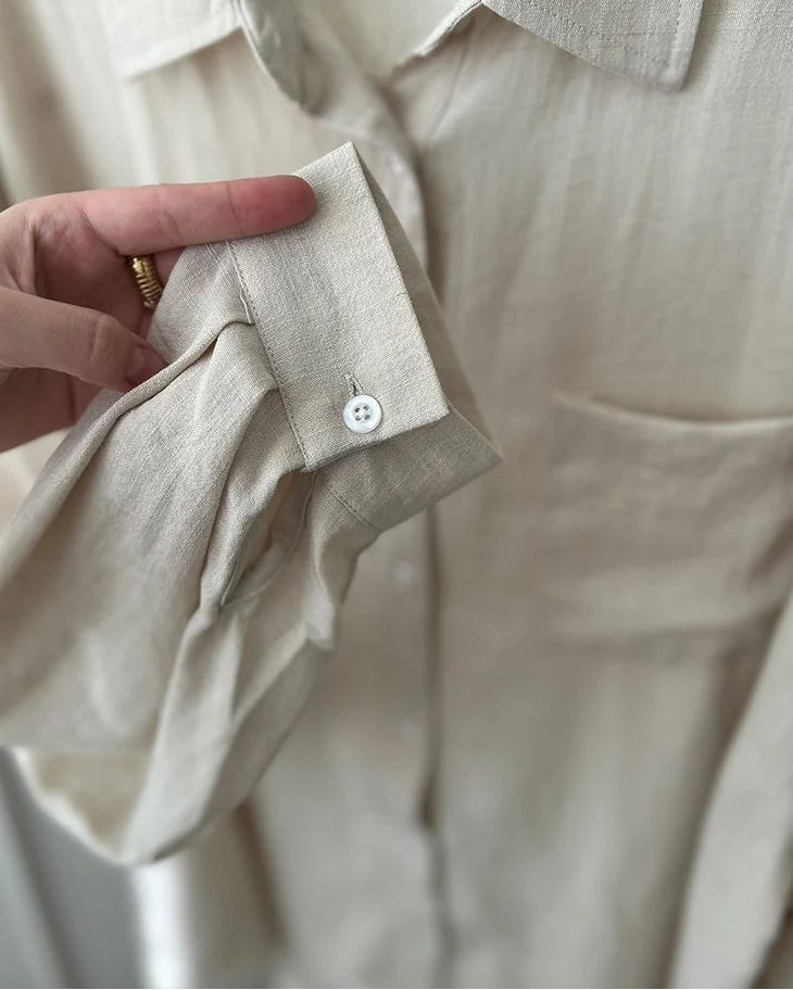 Camisa Oversize de Lino — Elegancia Ligera para el Verano
