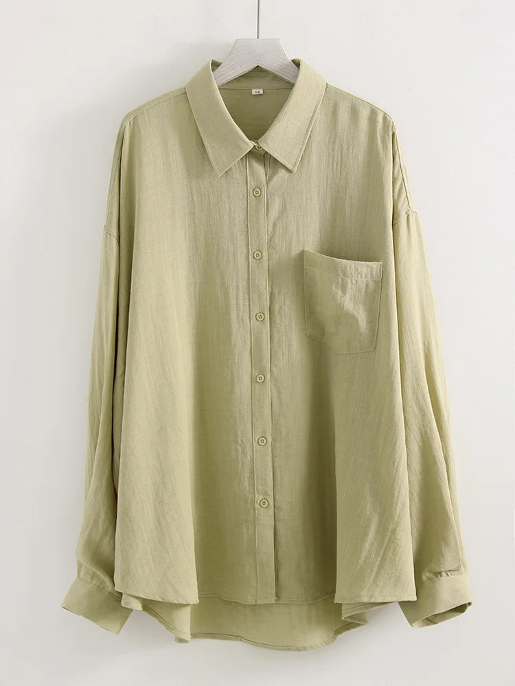 Camisa Oversize de Lino — Elegancia Ligera para el Verano