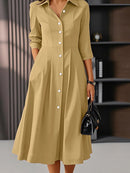 Vestido Siena Midi – Elegancia Clásica