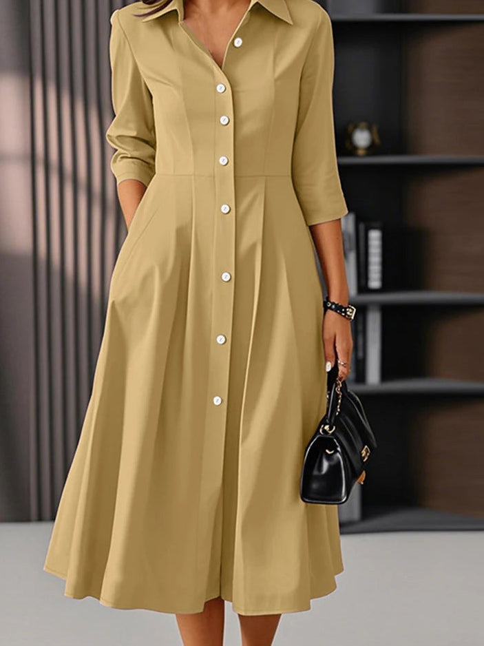 Vestido Siena Midi – Elegancia Clásica