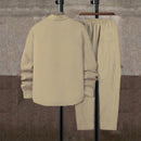 Conjunto Casual Elegante, Camisa de Manga Larga y Pantalón