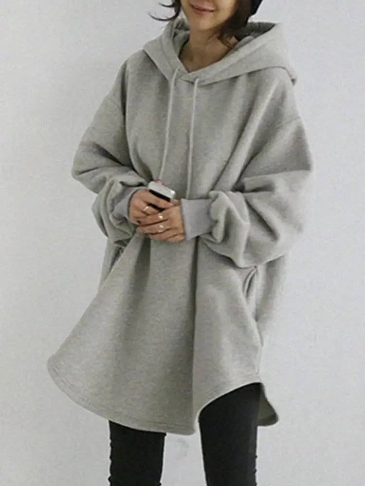 Sudadera con Capucha para Mujer – Estilo Casual, Holgada y de Manga Larga