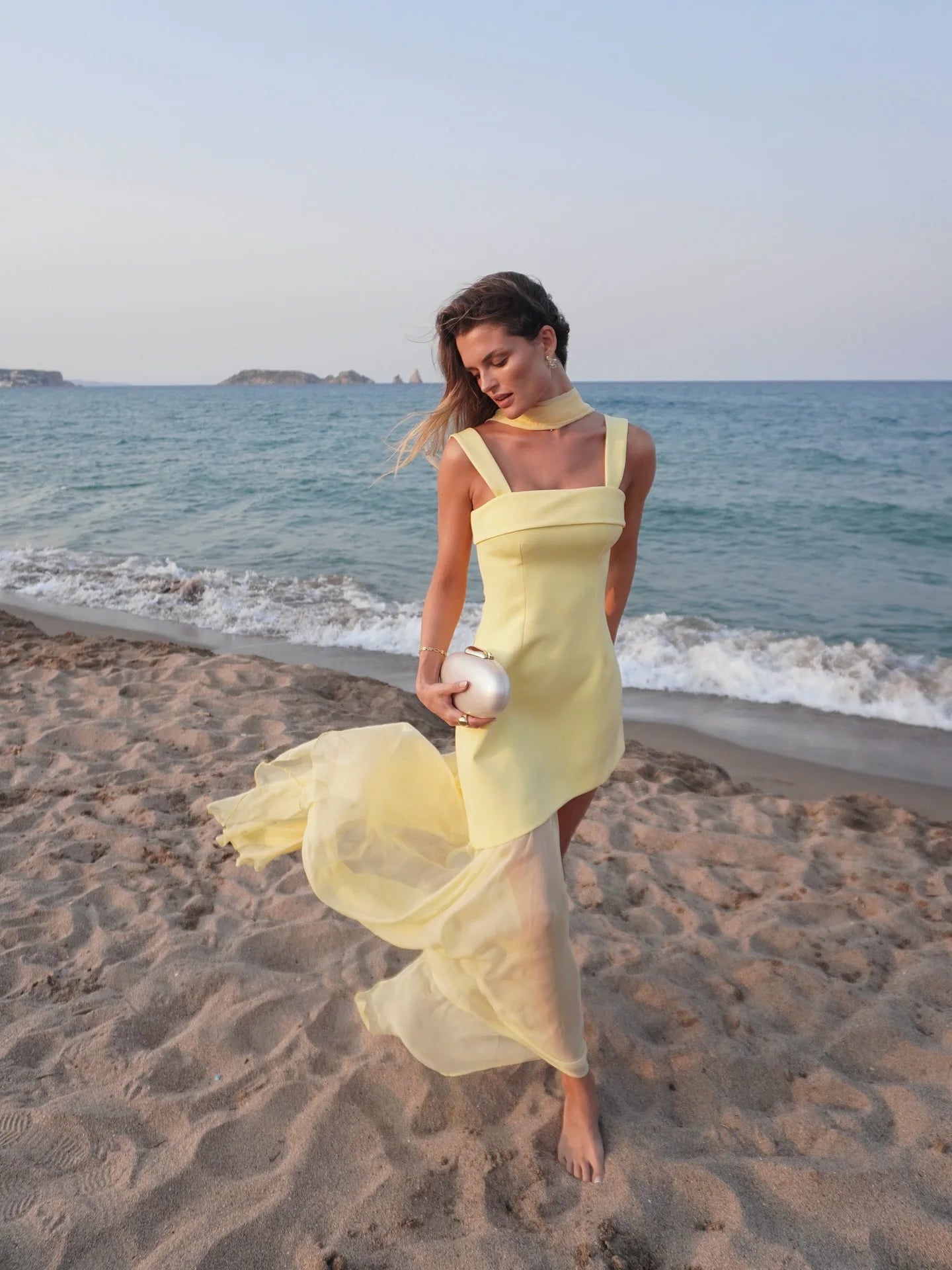 Vestido Largo Asimétrico Elegante — Estilo Riviera