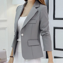 Blazer Slim Mujer – Estilo Ejecutivo, Bolsillos Funcionales y Cuello Solapa