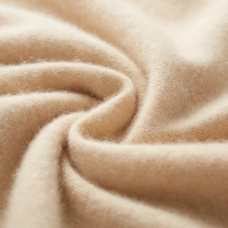 Jersey de Cachemir 100% para Hombre – Cuello Medio Alto, Tejido Fino y Estilo Casual Premium