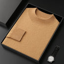 Jersey de Cachemir 100% para Hombre – Cuello Medio Alto, Tejido Fino y Estilo Casual Premium