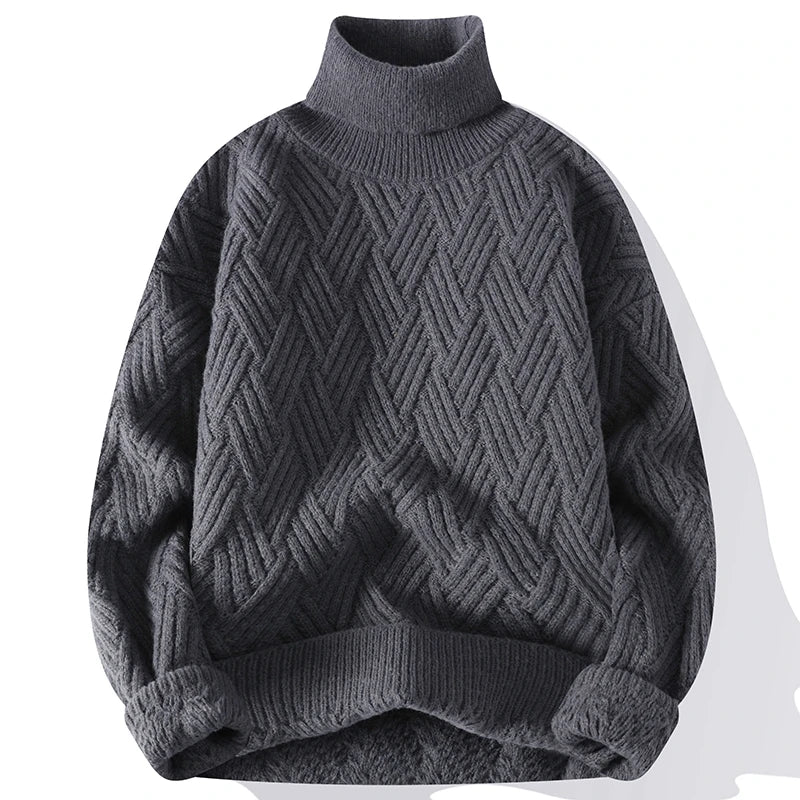 Suéter de Cuello Alto Essential | Punto Estructurado y Silueta Relax