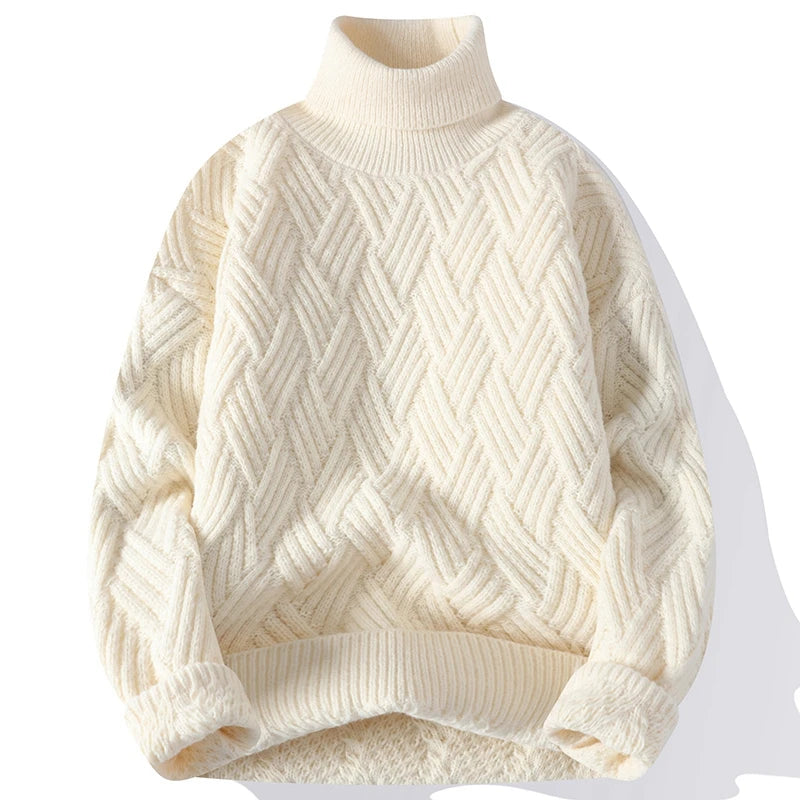 Suéter de Cuello Alto Essential | Punto Estructurado y Silueta Relax