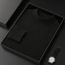 Jersey de Cachemir 100% para Hombre – Cuello Medio Alto, Tejido Fino y Estilo Casual Premium