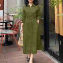 Vestido Midi Luna – Estilo Camisero Elegante