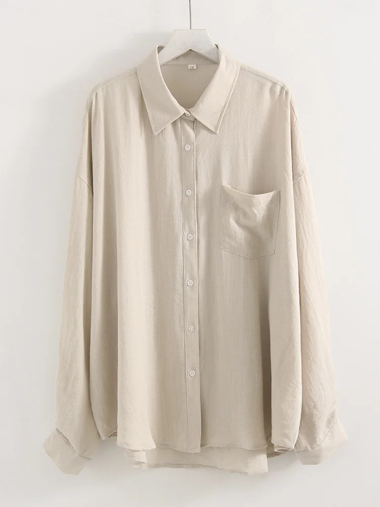 Camisa Oversize de Lino — Elegancia Ligera para el Verano