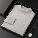 Jersey de Cachemir 100% para Hombre – Cuello Medio Alto, Tejido Fino y Estilo Casual Premium
