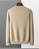 Jersey de Cachemir 100% para Hombre – Cuello Medio Alto, Tejido Fino y Estilo Casual Premium