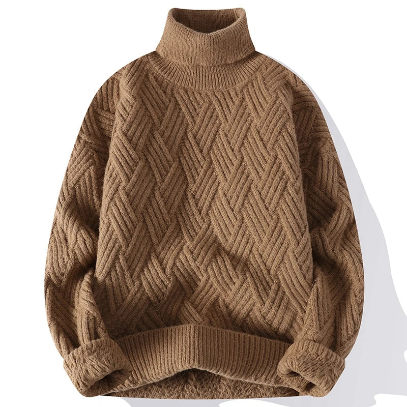 Suéter de Cuello Alto Essential | Punto Estructurado y Silueta Relax