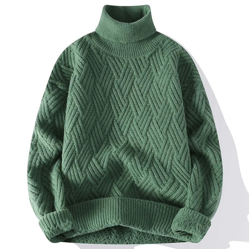 Suéter de Cuello Alto Essential | Punto Estructurado y Silueta Relax