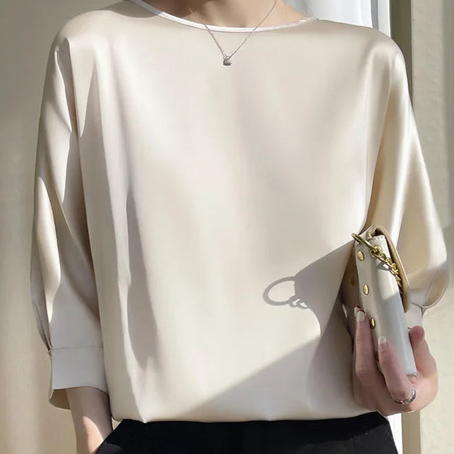 Blusa Satin Évora – Soft Luxury