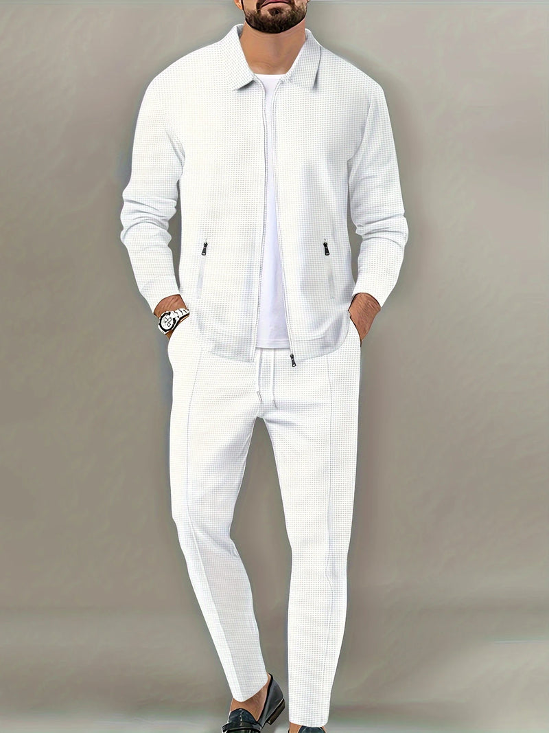 Chaqueta Cardigan de Corte Slim + Pantalón