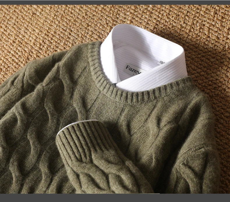 Jersey Grueso de Invierno – 100% Lana Merino Extrafina