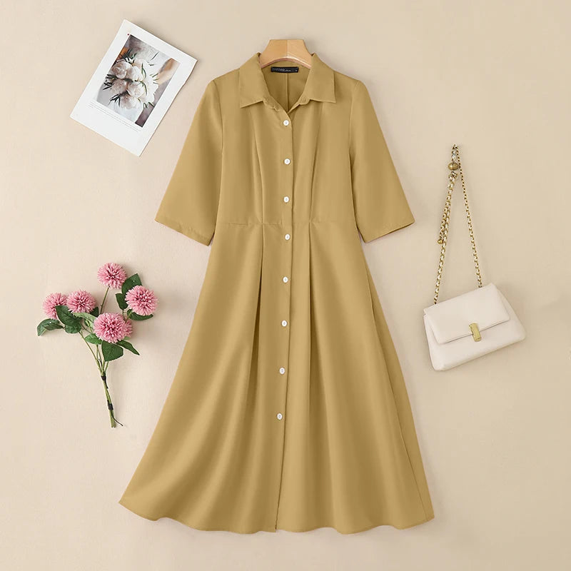 Vestido Siena Midi – Elegancia Clásica