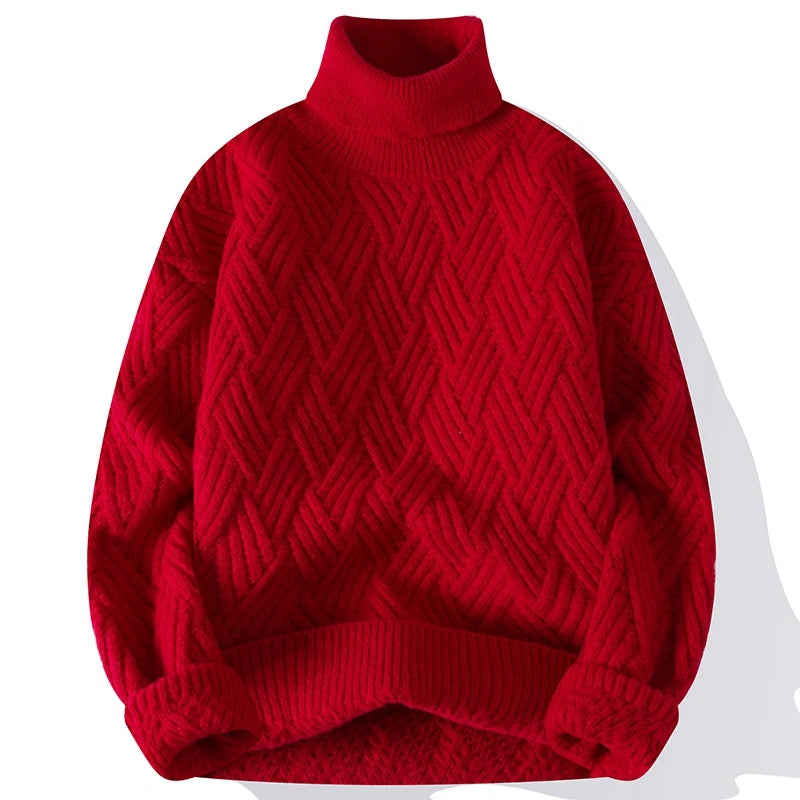 Suéter de Cuello Alto Essential | Punto Estructurado y Silueta Relax