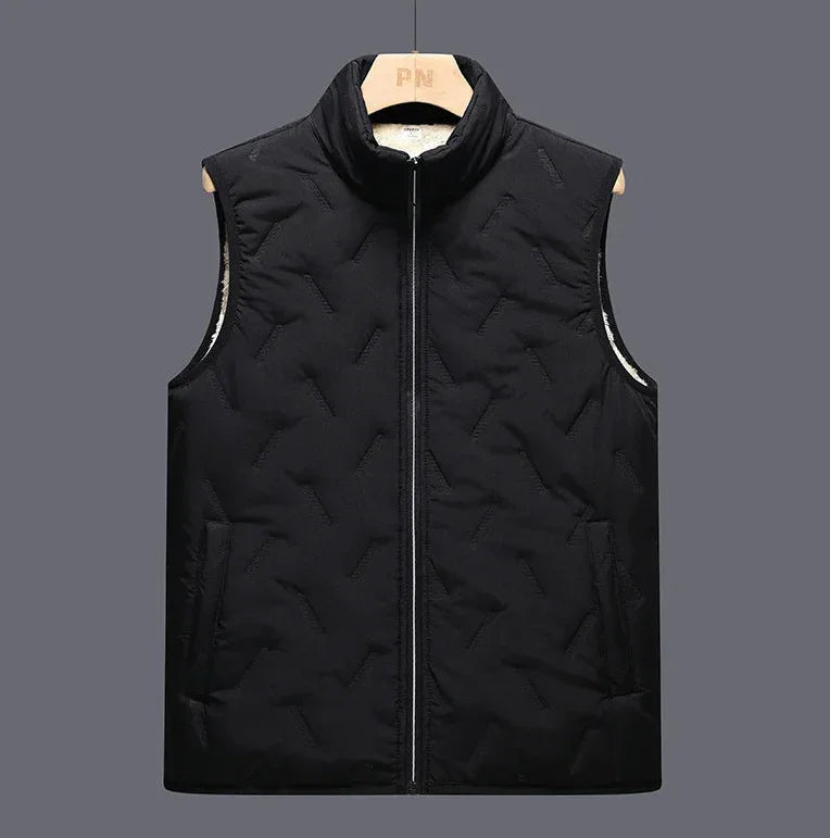 Chaleco acolchado negro para hombre, diseño moderno y cálido, ideal para otoño e invierno