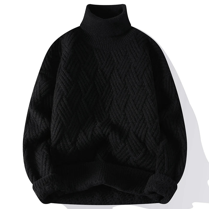 Suéter de Cuello Alto Essential | Punto Estructurado y Silueta Relax