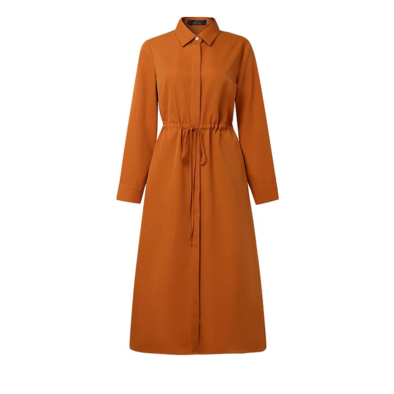 Vestido Midi Luna – Estilo Camisero Elegante