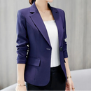 Blazer Slim Mujer – Estilo Ejecutivo, Bolsillos Funcionales y Cuello Solapa