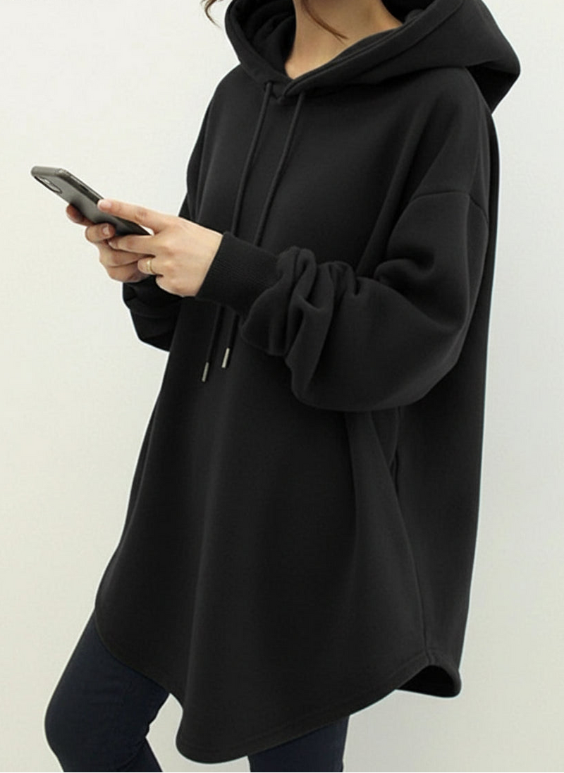 Sudadera con Capucha para Mujer – Estilo Casual, Holgada y de Manga Larga