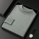 Jersey de Cachemir 100% para Hombre – Cuello Medio Alto, Tejido Fino y Estilo Casual Premium