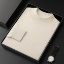Jersey de Cachemir 100% para Hombre – Cuello Medio Alto, Tejido Fino y Estilo Casual Premium