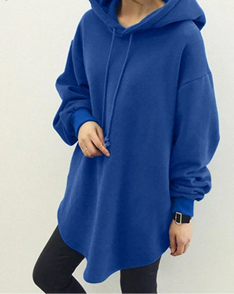 Sudadera con Capucha para Mujer – Estilo Casual, Holgada y de Manga Larga