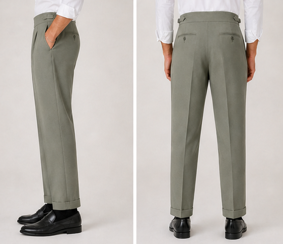 Pantalón de Sastrería de Tiro Alto — Corte Elegante y Caída Fluida