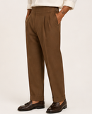 Pantalón de Sastrería de Tiro Alto con Ajustadores Laterales — Silueta Recta y Minimalista