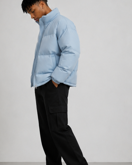 Chaqueta Puffer Minimal | Abrigo Acolchado de Invierno